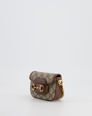 Gucci Beige and Brown GG Nano Horsebit Shoulder Bag with Gold Hardware RRP £1,240
