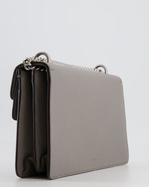 Gucci Grey Leather Medium Dionysus Shoulder Bag with Silver and Crystal Hardware RRP £2,630