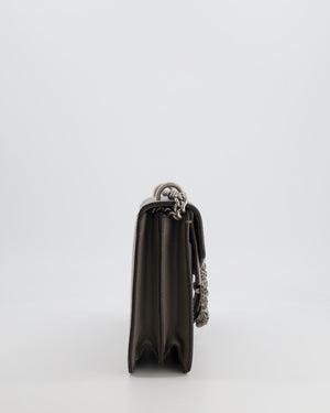 Gucci Grey Leather Medium Dionysus Shoulder Bag with Silver and Crystal Hardware RRP £2,630