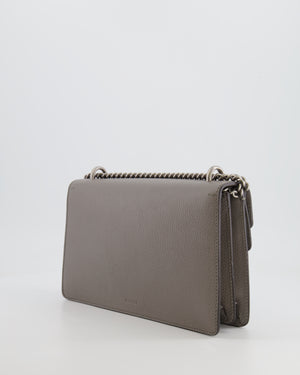 Gucci Grey Leather Medium Dionysus Shoulder Bag with Silver and Crystal Hardware RRP £2,630