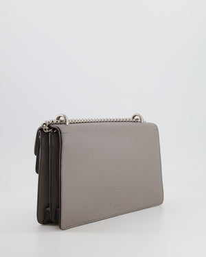 Gucci Grey Leather Medium Dionysus Shoulder Bag with Silver and Crystal Hardware RRP £2,630