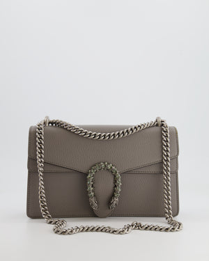 Gucci Grey Leather Medium Dionysus Shoulder Bag with Silver and Crystal Hardware RRP £2,630