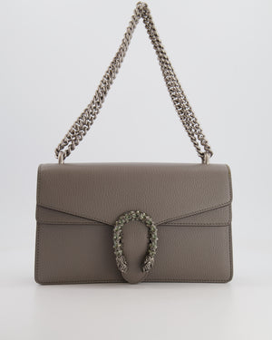 Gucci Grey Leather Medium Dionysus Shoulder Bag with Silver and Crystal Hardware RRP £2,630