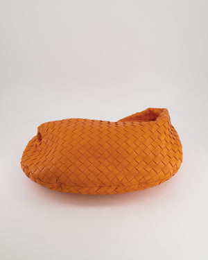 Bottega Veneta Orange Intrecciato Leather Jodie Shoulder Bag with Gold Hardware RRP £3,370