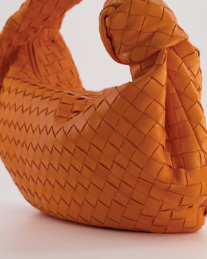 Bottega Veneta Orange Intrecciato Leather Jodie Shoulder Bag with Gold Hardware RRP £3,370