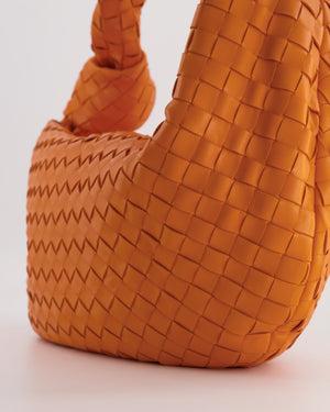 Bottega Veneta Orange Intrecciato Leather Jodie Shoulder Bag with Gold Hardware RRP £3,370