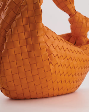 Bottega Veneta Orange Intrecciato Leather Jodie Shoulder Bag with Gold Hardware RRP £3,370