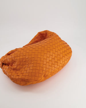 Bottega Veneta Orange Intrecciato Leather Jodie Shoulder Bag with Gold Hardware RRP £3,370