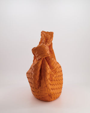 Bottega Veneta Orange Intrecciato Leather Jodie Shoulder Bag with Gold Hardware RRP £3,370