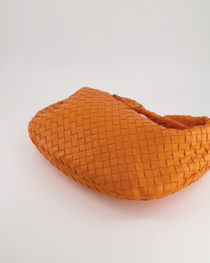 Bottega Veneta Orange Intrecciato Leather Jodie Shoulder Bag with Gold Hardware RRP £3,370