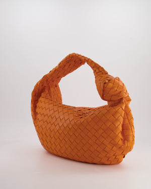 Bottega Veneta Orange Intrecciato Leather Jodie Shoulder Bag with Gold Hardware RRP £3,370