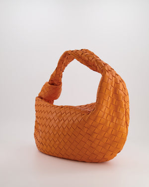 Bottega Veneta Orange Intrecciato Leather Jodie Shoulder Bag with Gold Hardware RRP £3,370