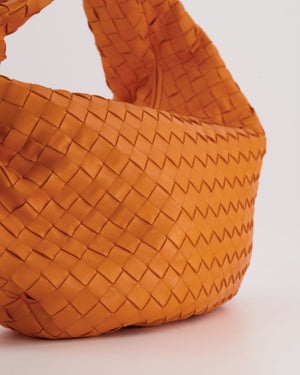 Bottega Veneta Orange Intrecciato Leather Jodie Shoulder Bag with Gold Hardware RRP £3,370
