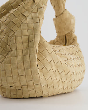*HOT* Bottega Veneta Sand Beige Suede Intrecciato Leather Jodie Shoulder Bag with Gold Hardware RRP £3,370