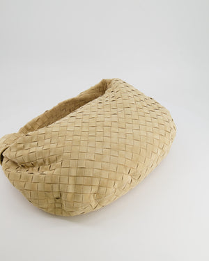 *HOT* Bottega Veneta Sand Beige Suede Intrecciato Leather Jodie Shoulder Bag with Gold Hardware RRP £3,370