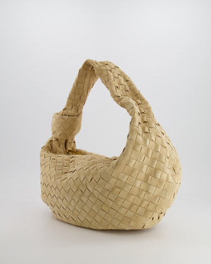 *HOT* Bottega Veneta Sand Beige Suede Intrecciato Leather Jodie Shoulder Bag with Gold Hardware RRP £3,370