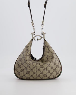 Gucci Beige GG Attache Mini Bag with Silver Hardware and Orange Canvas Strap RRP £2,200