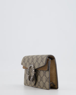Gucci Beige GG Supreme Canvas Mini Dionysus Bag with Silver Hardware RRP £835