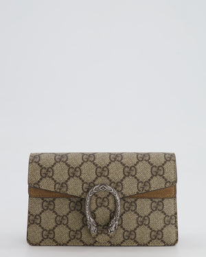 Gucci Beige GG Supreme Canvas Mini Dionysus Bag with Silver Hardware RRP £835