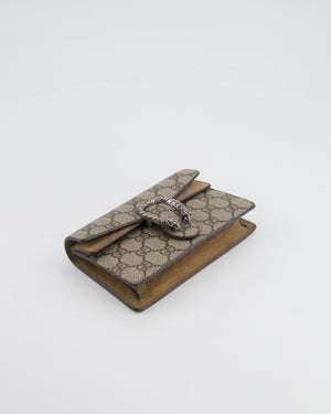 Gucci Beige GG Supreme Canvas Mini Dionysus Bag with Silver Hardware RRP £835