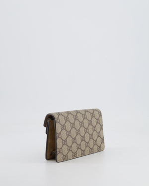 Gucci Beige GG Supreme Canvas Mini Dionysus Bag with Silver Hardware RRP £835