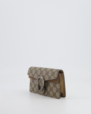 Gucci Beige GG Supreme Canvas Mini Dionysus Bag with Silver Hardware RRP £835