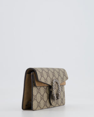 Gucci Beige GG Supreme Canvas Mini Dionysus Bag with Silver Hardware RRP £835