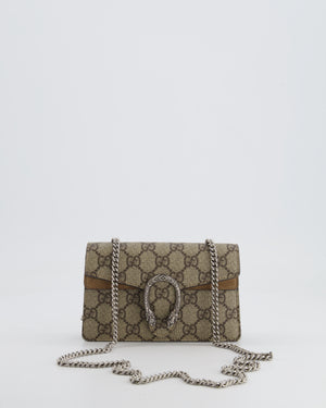 Gucci Beige GG Supreme Canvas Mini Dionysus Bag with Silver Hardware RRP £835