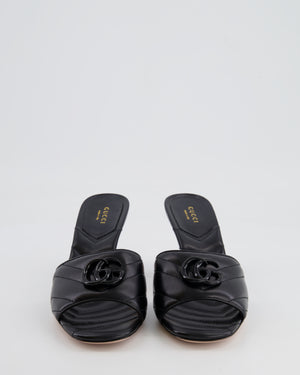 Gucci So black GG Marmont Leather Heeled Mules Size EU 38