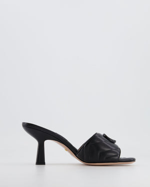 Gucci So black GG Marmont Leather Heeled Mules Size EU 38