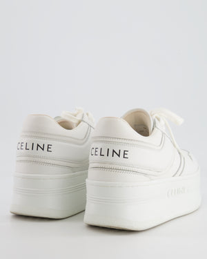 Celine White Block Platform Sneakers with Logo Detail Size EU 38 RRP £740