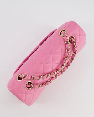 *HOT* Chanel Candy Pink Small Classic Double Flap Bag in Caviar Leather with Champagne Gold Hardware
