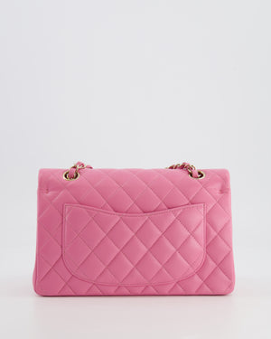 *HOT* Chanel Candy Pink Small Classic Double Flap Bag in Caviar Leather with Champagne Gold Hardware