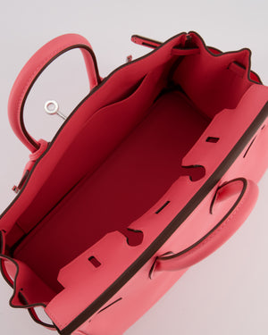 Hermès Birkin 25 Retourne Bag in Rose Azalee Swift Leather with Palladium Hardware