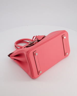 Hermès Birkin 25 Retourne Bag in Rose Azalee Swift Leather with Palladium Hardware