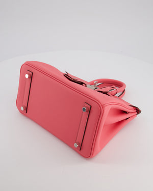 Hermès Birkin 25 Retourne Bag in Rose Azalee Swift Leather with Palladium Hardware