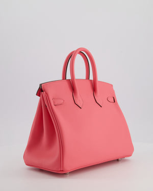Hermès Birkin 25 Retourne Bag in Rose Azalee Swift Leather with Palladium Hardware