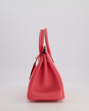 Hermès Birkin 25 Retourne Bag in Rose Azalee Swift Leather with Palladium Hardware