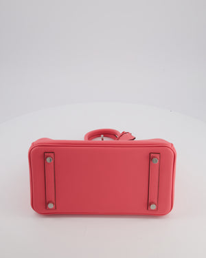 Hermès Birkin 25 Retourne Bag in Rose Azalee Swift Leather with Palladium Hardware