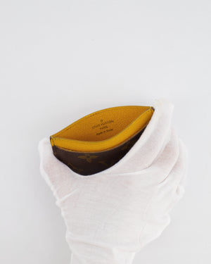 Louis Vuitton Brown Monogram Canvas Cardholder with Yellow Interior