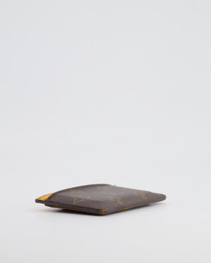 Louis Vuitton Brown Monogram Canvas Cardholder with Yellow Interior