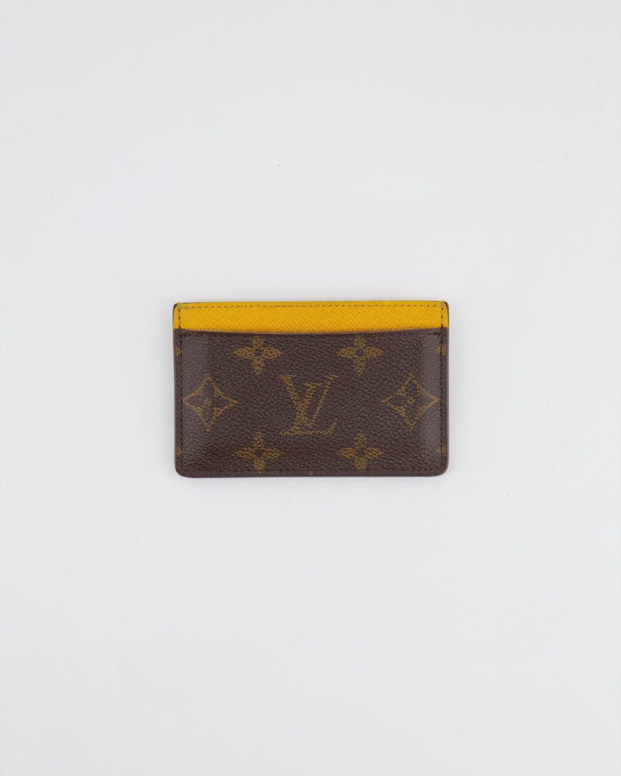 Louis Vuitton Brown Monogram Canvas Cardholder with Yellow Interior