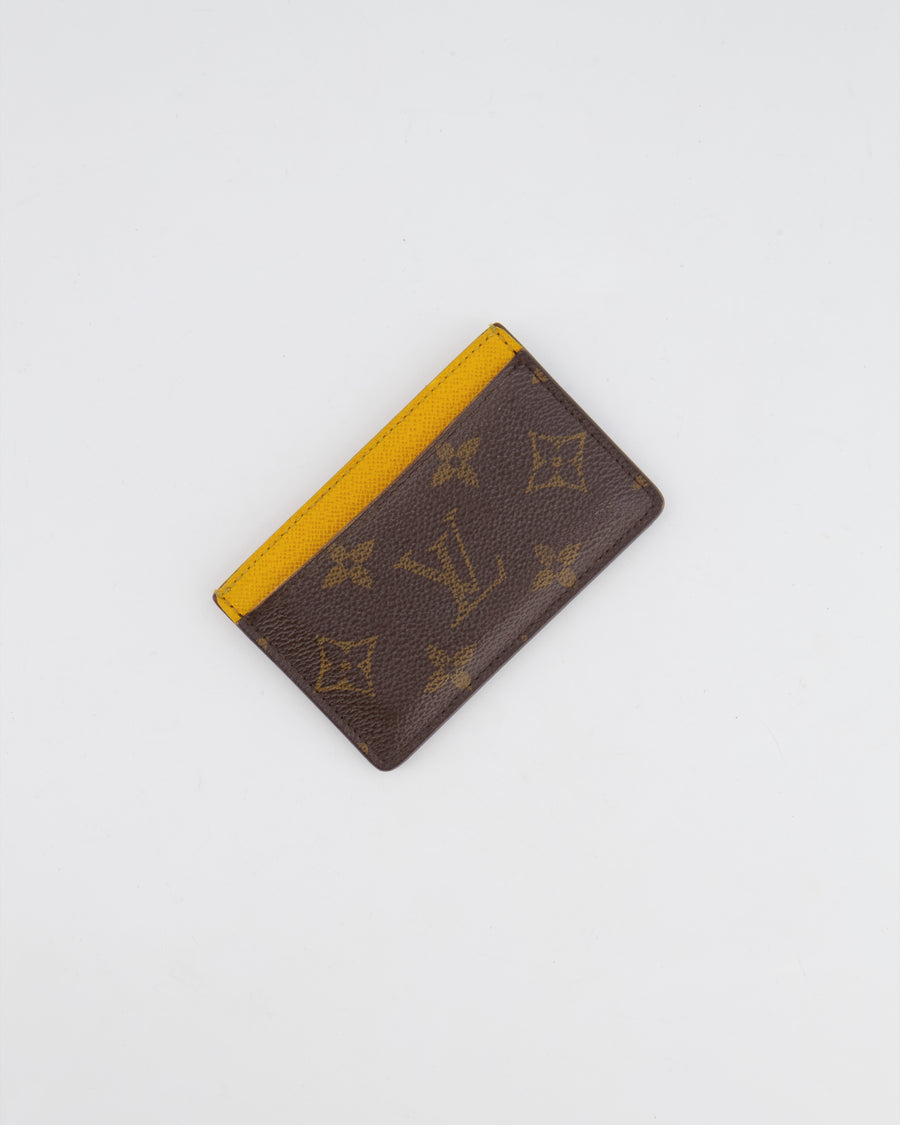 Louis Vuitton Brown Monogram Canvas Cardholder with Yellow Interior