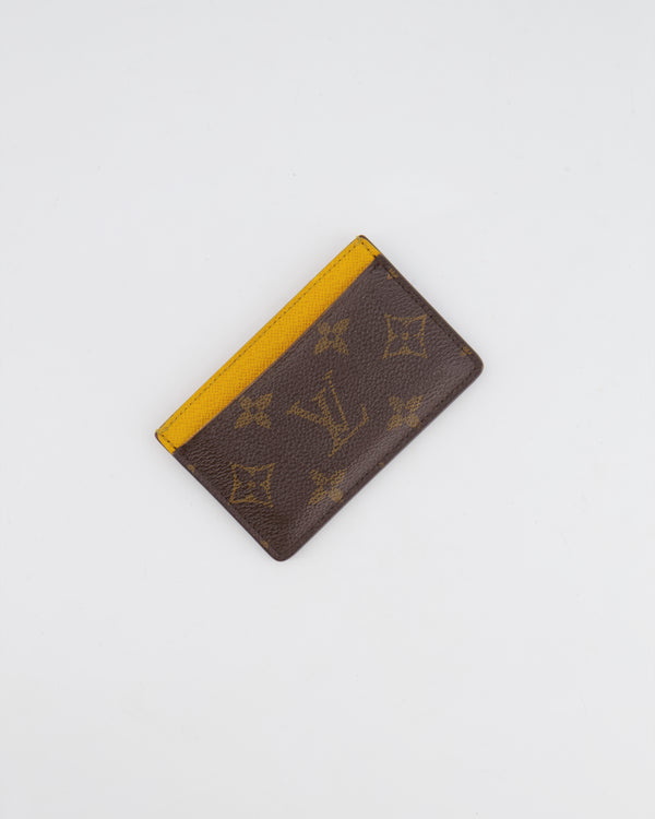 Louis Vuitton Brown Monogram Canvas Cardholder with Yellow Interior