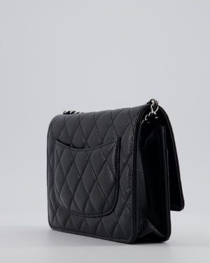 Chanel Black Wallet on Chain Bag in Caviar Leather with Silver Hardware