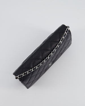 Chanel Black Wallet on Chain Bag in Caviar Leather with Silver Hardware