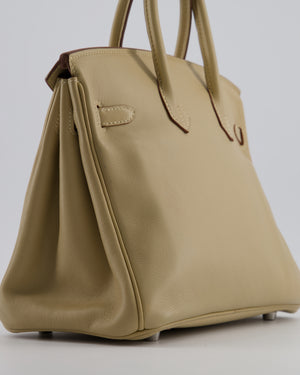 *FIRE PRICE* Hermès Birkin 25 Retourne Bag in Parchemin Swift Leather with Palladium Hardware