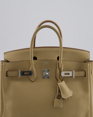 *FIRE PRICE* Hermès Birkin 25 Retourne Bag in Parchemin Swift Leather with Palladium Hardware