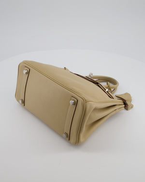 *FIRE PRICE* Hermès Birkin 25 Retourne Bag in Parchemin Swift Leather with Palladium Hardware