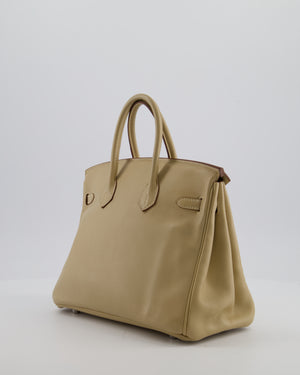 *FIRE PRICE* Hermès Birkin 25 Retourne Bag in Parchemin Swift Leather with Palladium Hardware